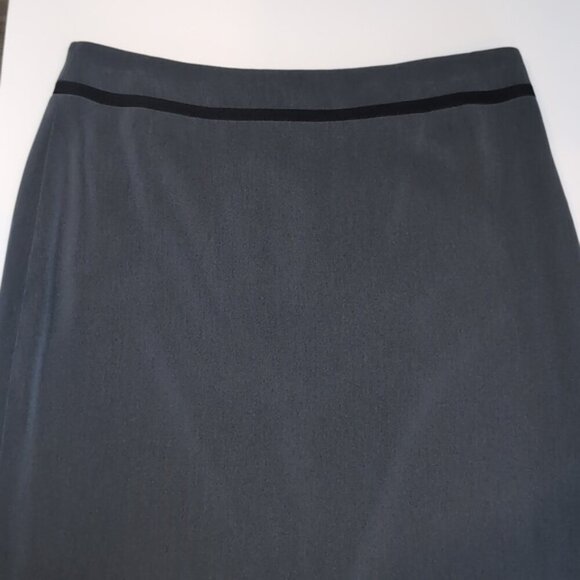 3/$20 Laura Petite Classic Pencil Skirt Accent Trim Stretch Office Business - Picture 2 of 11